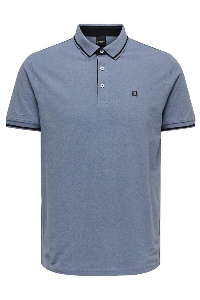 ONSFLETCHER LIFE SLIM SS POLO NOOS 22024827 FLINT STONE